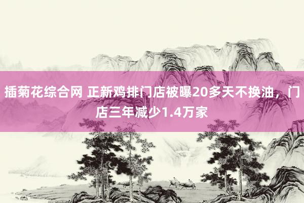 插菊花综合网 正新鸡排门店被曝20多天不换油，门店三年减少1.4万家