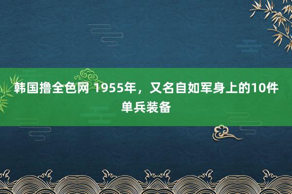 韩国撸全色网 1955年，又名自如军身上的10件单兵装备