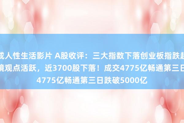 成人性生活影片 A股收评：三大指数下落创业板指跌超1.4%，AI眼镜观点活跃，近3700股下落！成交4775亿畅通第三日跌破5000亿